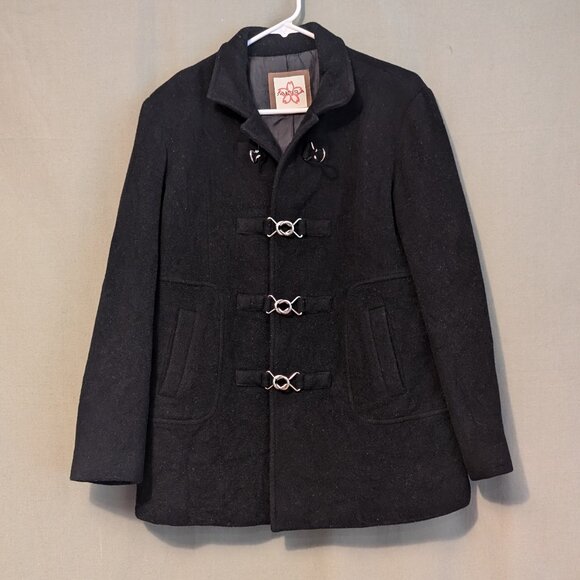 Black Sakura winter jacket, size Large - Picture 1 of 7